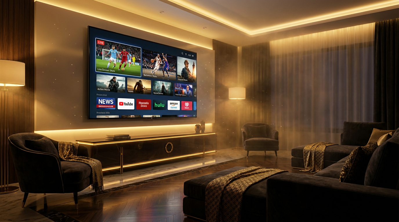 GoldenVisionIPTV streaming on a smart TV